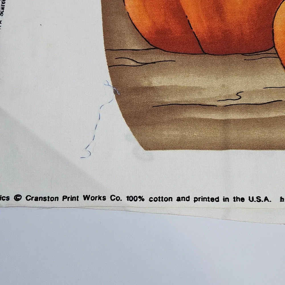Cranston Print Works Vintage Scarecrow Row Fabric Panel Wall Hanging Leslie Beck
